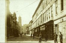 Pohled do Prešovské ulic po roce 1899. Zdroj: Archiv města Plzně, Místopisná sbírka Ladislava Lábka, kart. 20.