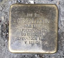 Stolperstein - Kohn Otakar. Zdroj: Archiv města Plzně.