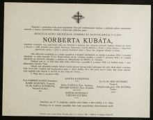 AmP, Sbírka úmrtních oznámení - Kubát Norbert