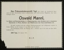 AmP, Sbírka úmrtních oznámení, Mannl Oswald