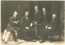 Karel Werstadt (první zprava) s ostatními zaměstnanci vodárny. Zdroj: Archiv města Plzně, Kříž František, LP 510/94.