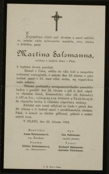 AmP, Sbírka úmrtních oznámení - Salzmann Martin