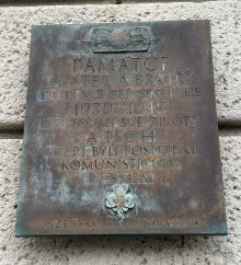 pamětní deska: Pamětní deska Junáků v Plzni