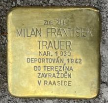 Stolpersteine: Kámen zmizelého – Milan František Trauer