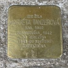 Stolpersteine: Kámen zmizelého – Markéta Tanzerová