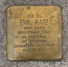 Stolpersteine: Kámen zmizelého – Emil Katz