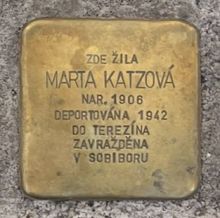 Stolpersteine: Kámen zmizelého – Marta Katzová