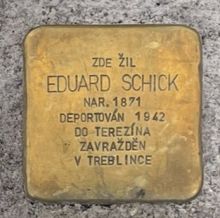 Stolpersteine: Kámen zmizelého – Schick Eduard