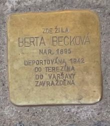 Stolpersteine: Kámen zmizelého – Berta Becková