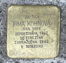 Stolpersteine: Kámen zmizelého – Irma Kohnová