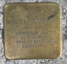 Stolpersteine: Kámen zmizelého – Karel Růžička
