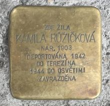 Stolpersteine: Kámen zmizelého – Kamila Růžičková